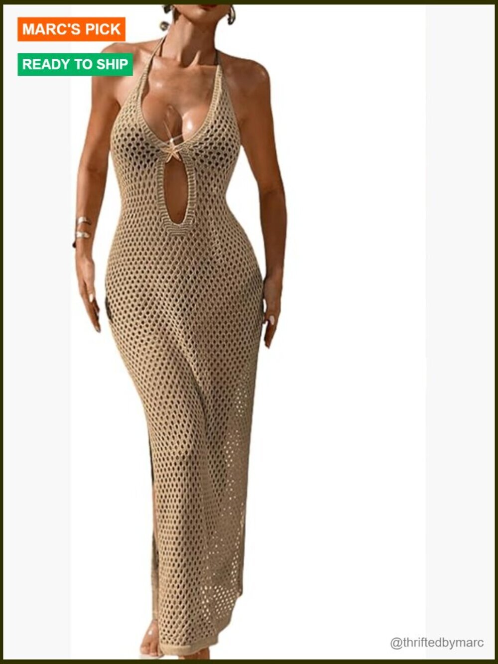 Sleeveless Crochet Maxi Cover Up Swimsuit Beach Vacation Outfits